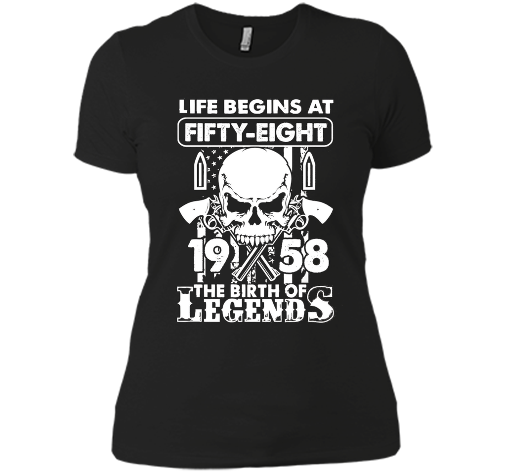 Life Begin At 58 - 1958 Birth Legends 58th Birthday T-shirts