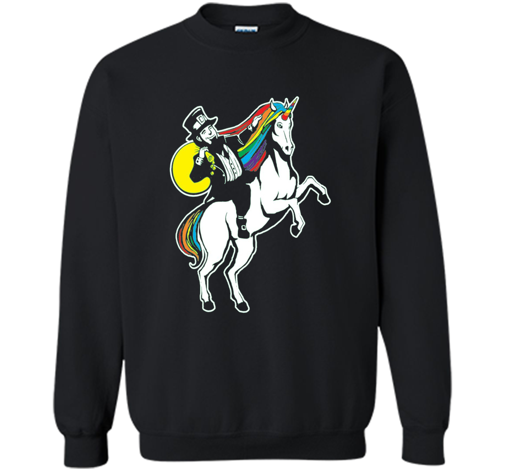 St Patrick's Day Lepricorn Leprechaun Riding Unicorn T-Shirt