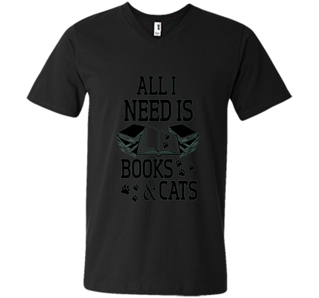 I Need Is Books And Cat T-Shirt, Funny Cat Day Gift For Nerd