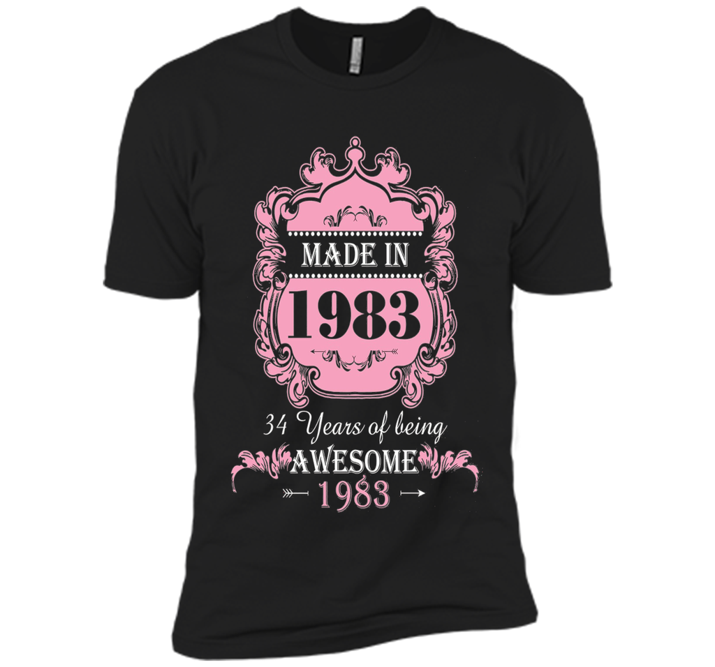 Made In 1983 T Shirt- 34 Years Old Shirt 34th Birthday Gift