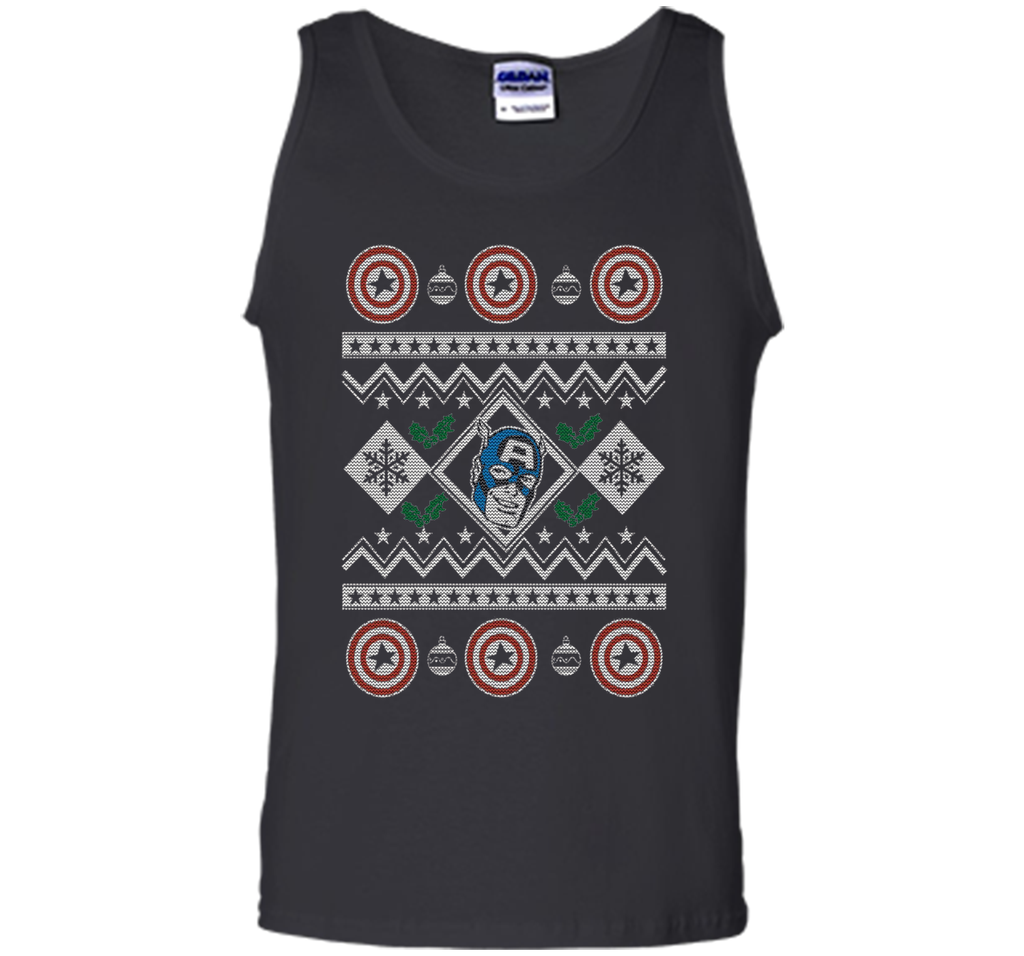 Captain America Christmas Sweater Graphic T-Shirt