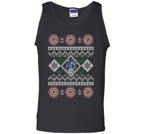 Captain America Christmas Sweater Graphic T-Shirt