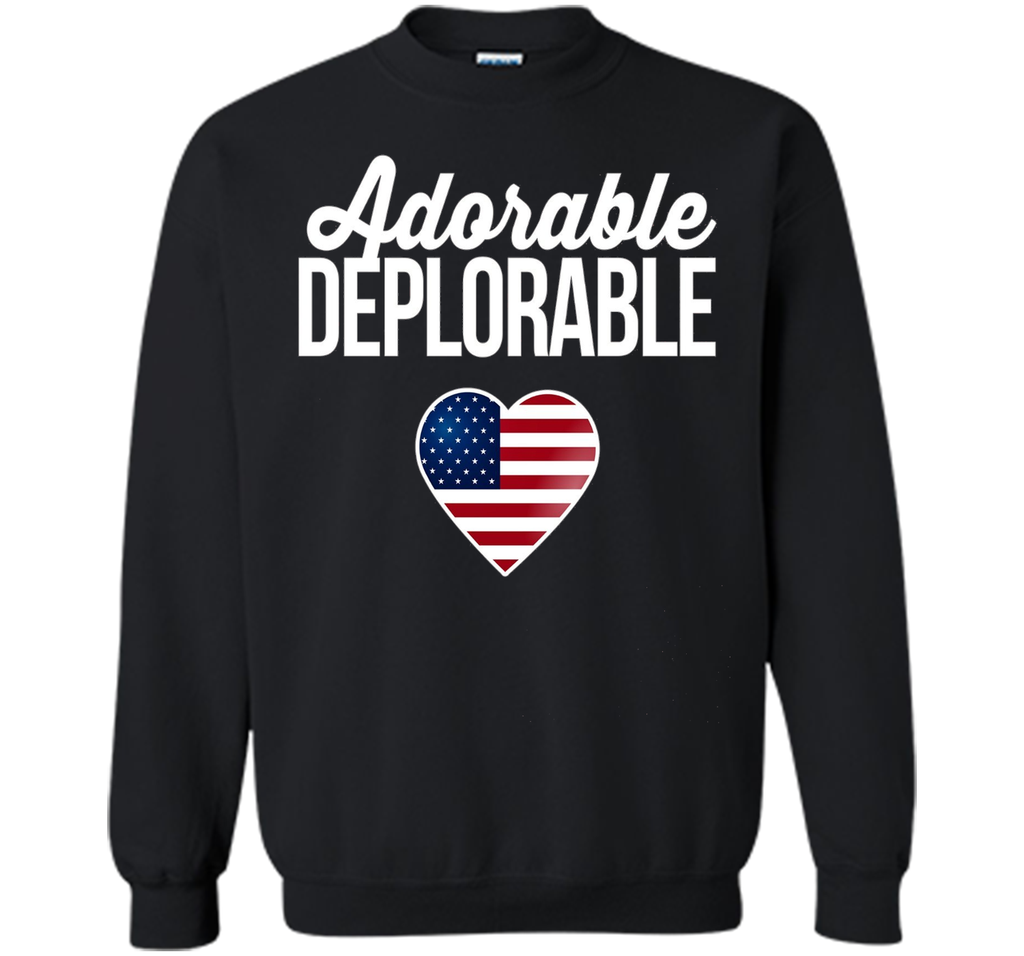 USA Flag Heart Adorable Deplorable Shirt Deplorable T