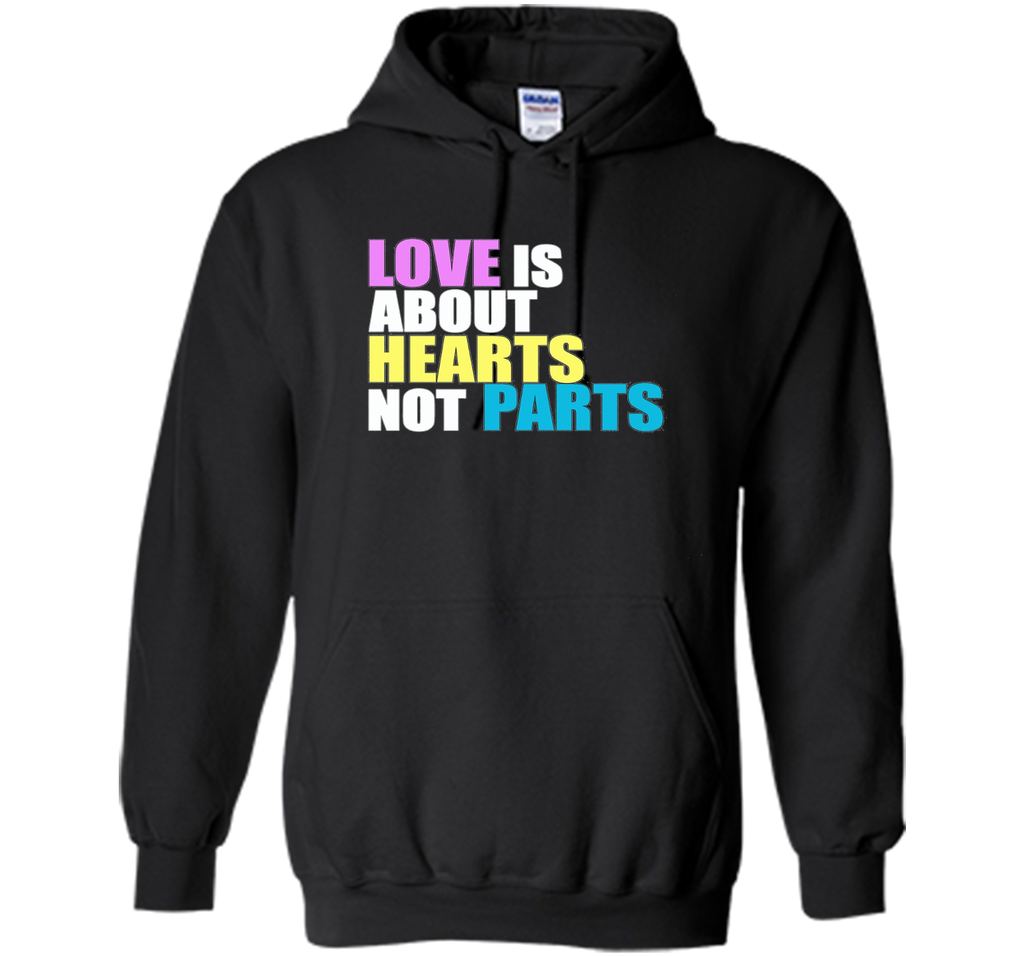 Love is about Hearts Not Parts, LGBT Pride Equality T-Shirt