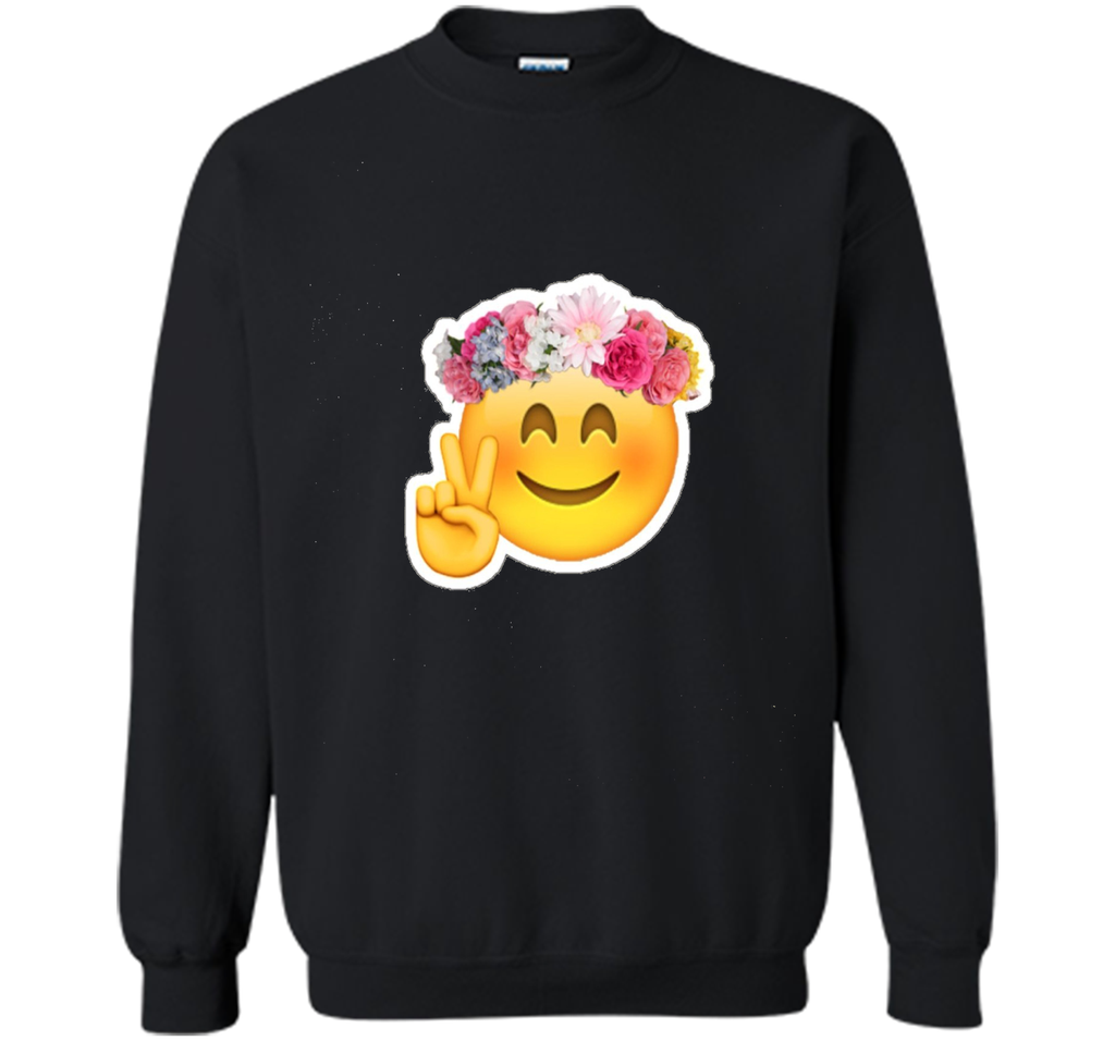 Hippie Smile Emoji t-shirt Bohemian Flower Child Peace