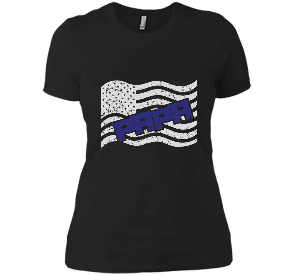 Papa on the American Flag Father's Day Gift T-shirt