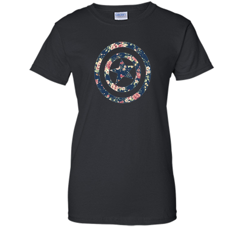 Captain America Floral Print Graphic T-Shirt