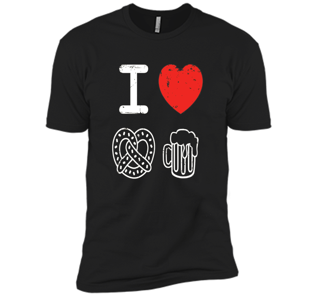 Oktoberfest I Love Pretzel and Beer Funny T Shirt