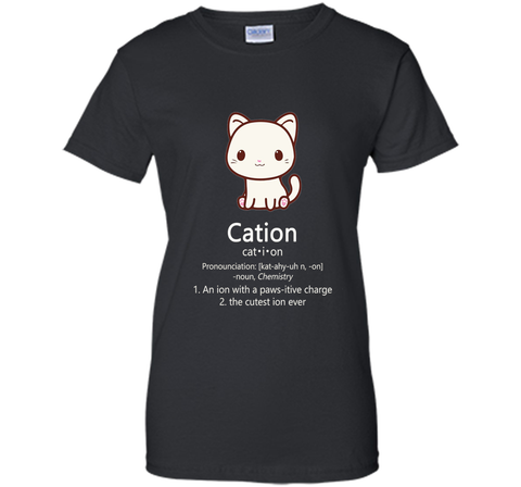 Cute Science Cat T-Shirt Kawaii Cation Chemistry Pawsitive