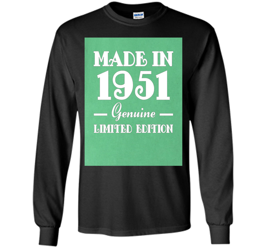 65th Birthday Gift T-Shirt Made In 1951 Genuine (Fitted)