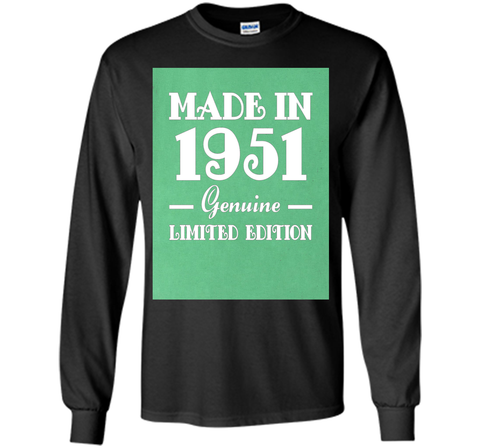 65th Birthday Gift T-Shirt Made In 1951 Genuine (Fitted)