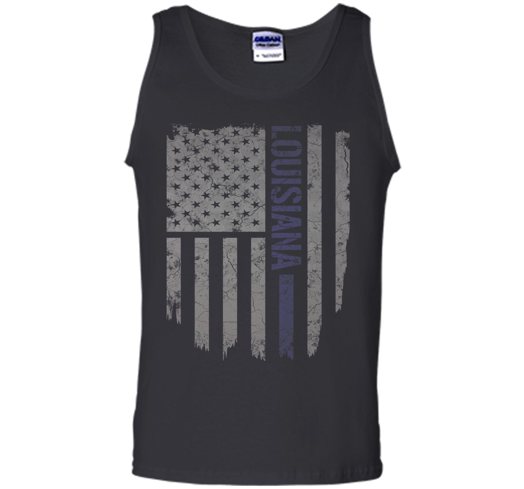 Louisiana Thin Blue Line American Flag T-Shirt T-Shirt