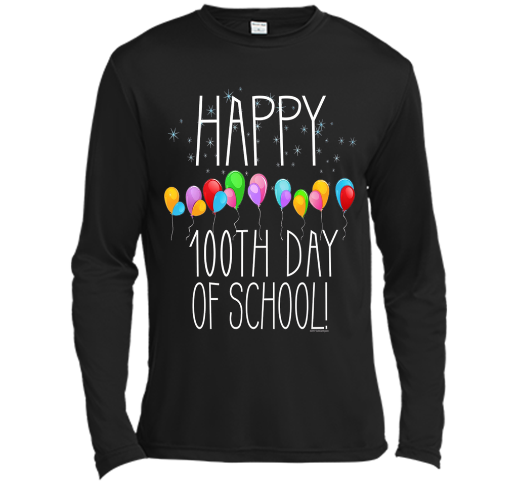 Happy 100th Day of School Party Balloons Teacher T-Shirt
