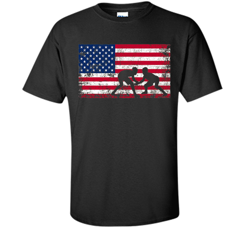 American Flag Wrestling T-shirt - Wrestling Team Gift