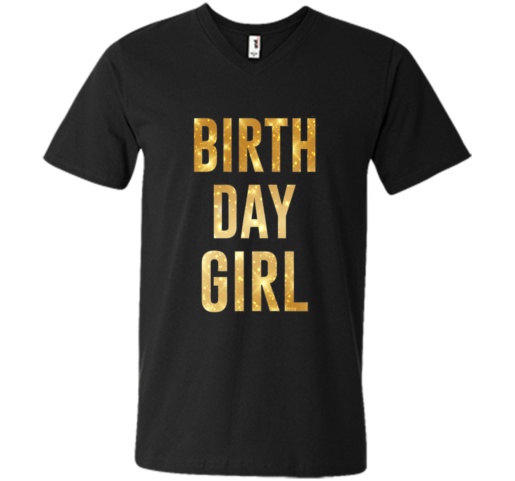 Birthday Girl T-Shirt Gold Glitter Inspired Birthday Shirt