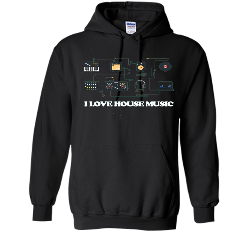 I Love House Music T-Shirt Electronic Music Apparel