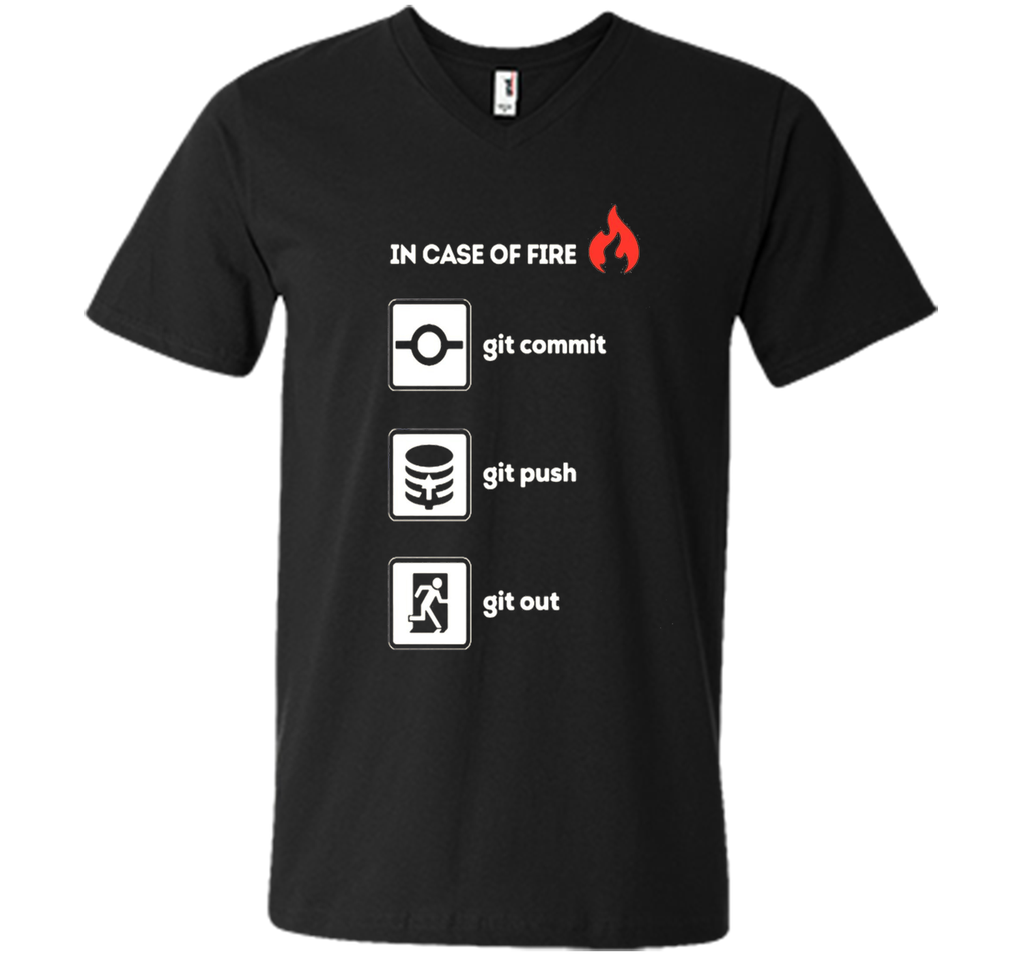 programmer shirt- In case of fire git commit push out