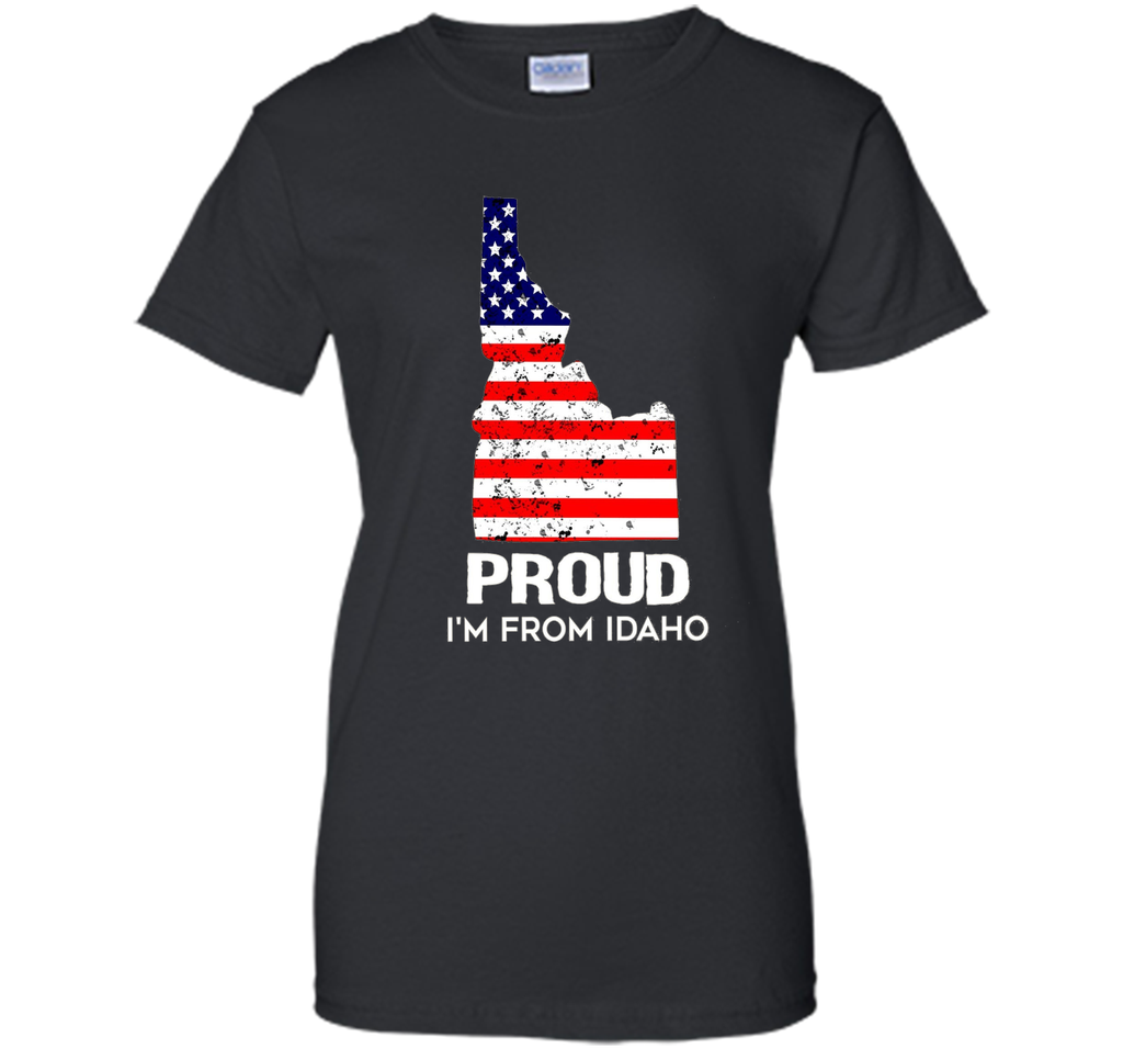 Proud of Idaho-US flag Independence day Tshirt