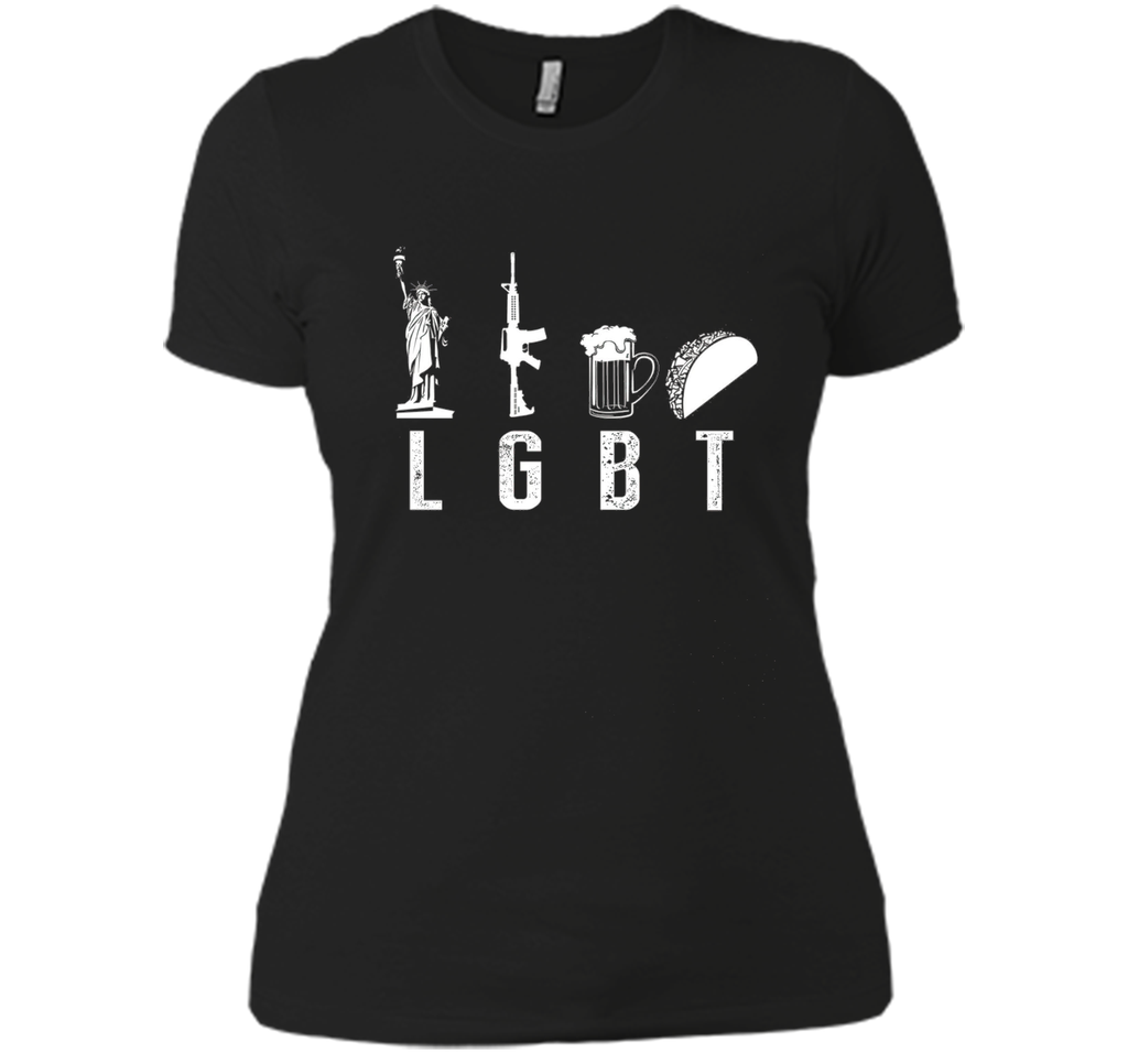 Liberty Gun Beer Funny T-shirt America - LGBT