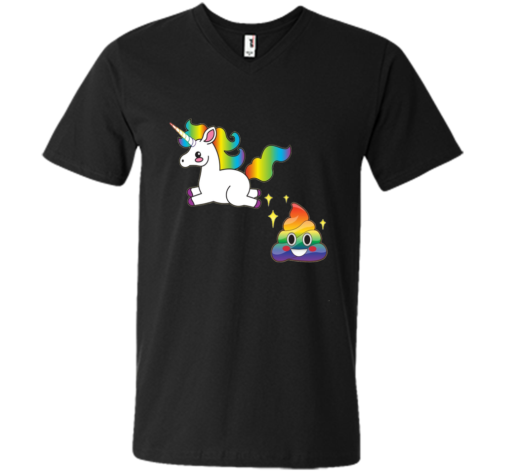 Funny Emoji Unicorn Poop T-Shirt - Cute Rainbow Sparkle Poo