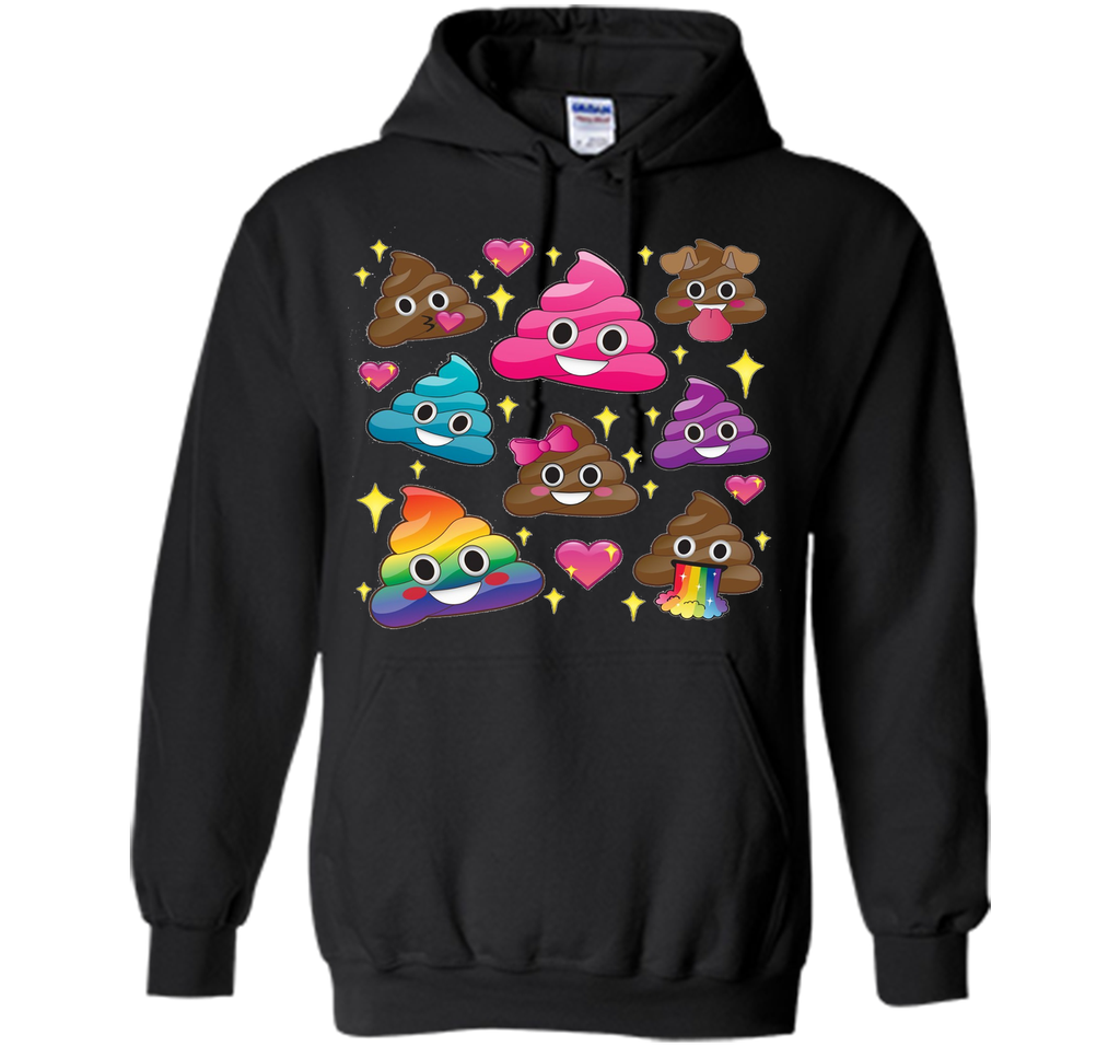 Cute Girl Rainbow Emoji Poop T-Shirt - BFF Gift or PJ Tee