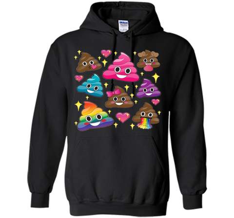 Cute Girl Rainbow Emoji Poop T-Shirt - BFF Gift or PJ Tee