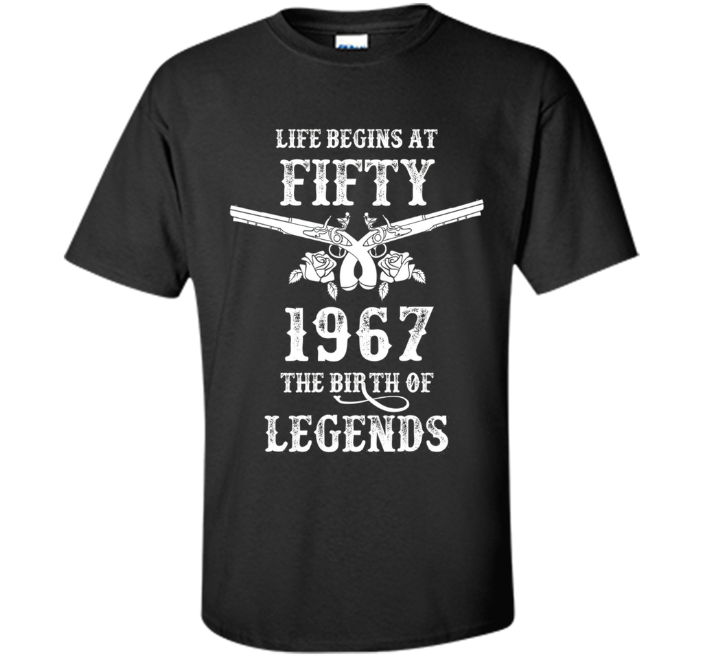 Vintage Life Begins At Fifty T-Shirt 50th Birthday Gift