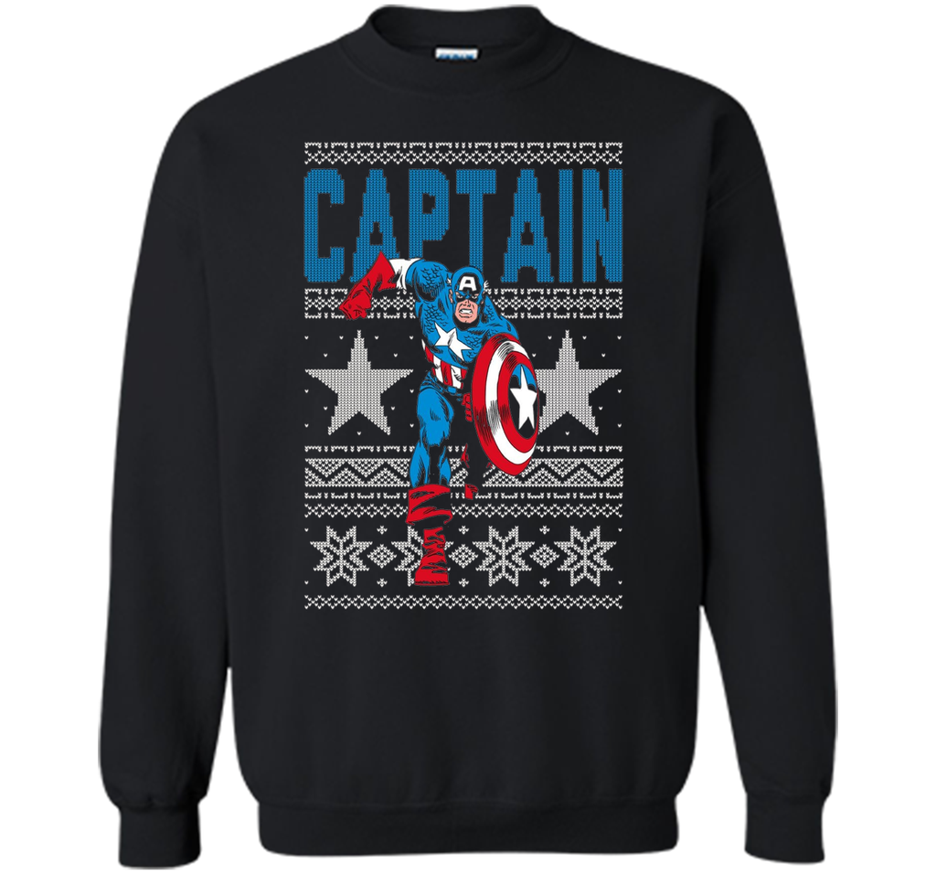 Captain America Star Ugly Christmas Sweater Graphic T-Shirt
