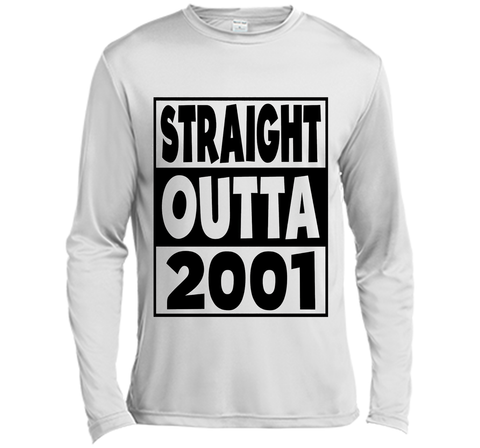 16th Birthday Gift T-Shirt Straight Outta 2001 White