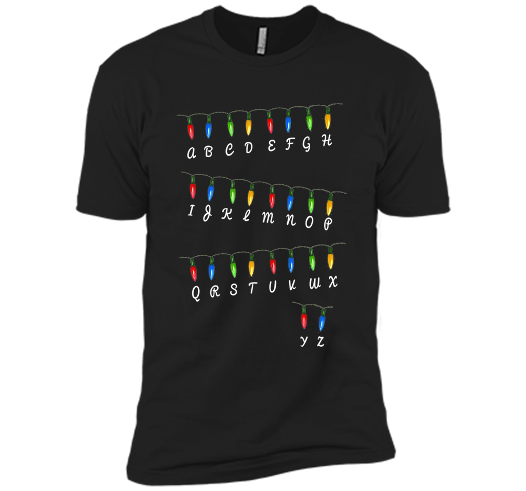 Weird Christmas Alphabet Tree Lights Holiday T-Shirt