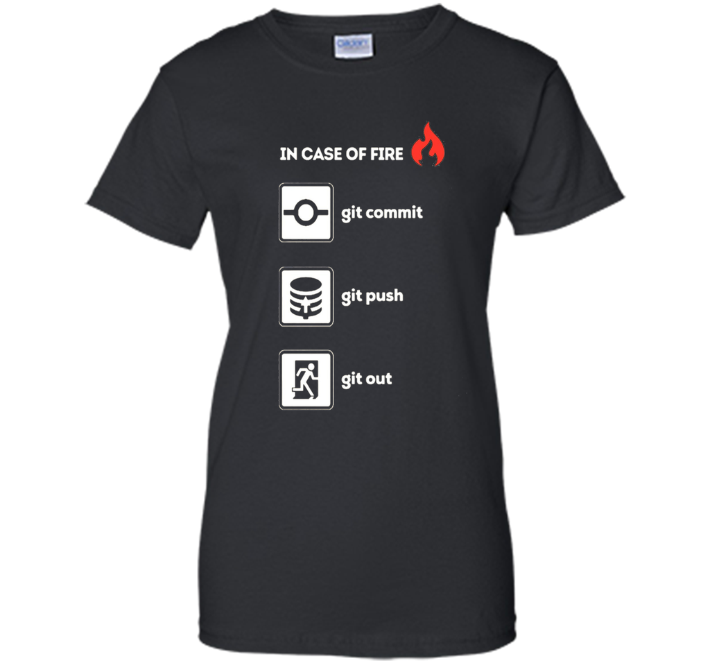 programmer shirt- In case of fire git commit push out