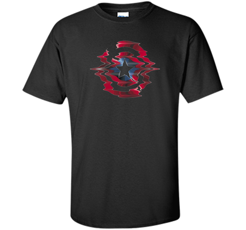 Captain America Shield Glitch Graphic T-Shirt