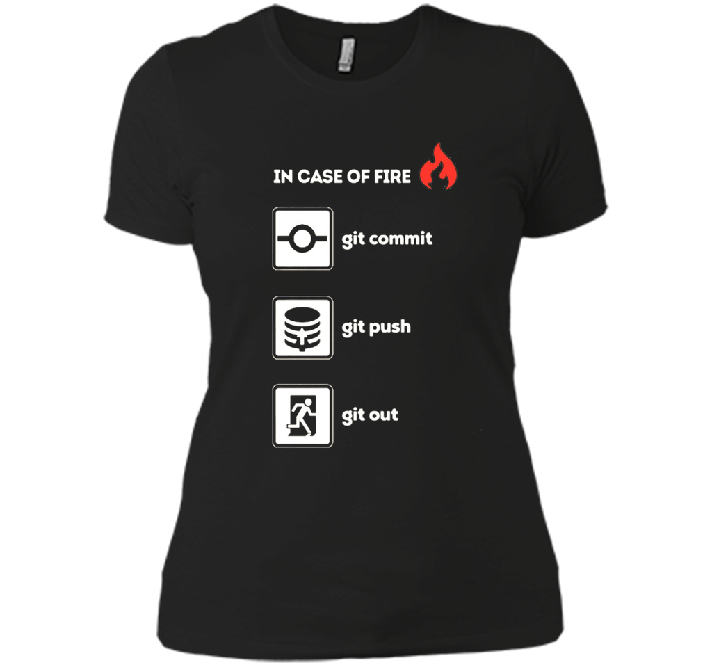 programmer shirt- In case of fire git commit push out