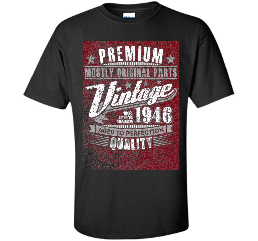 Fitted Vintage 1946 Aged To Perfection Tshirt 70th Birthday