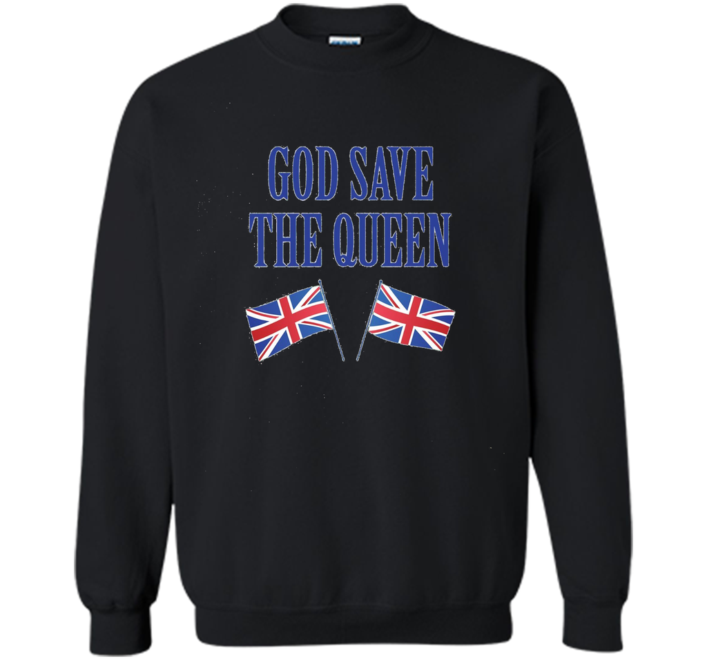 God Save The Queen with Union Jack flags