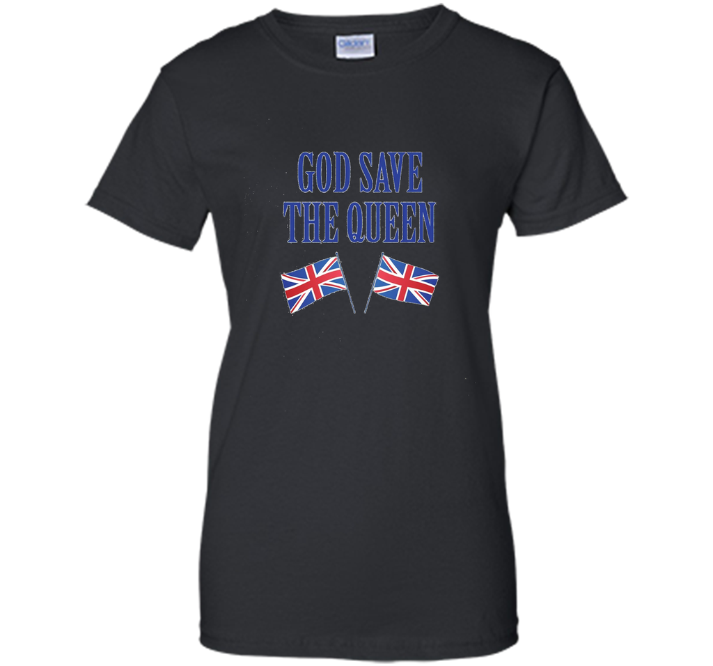 God Save The Queen with Union Jack flags