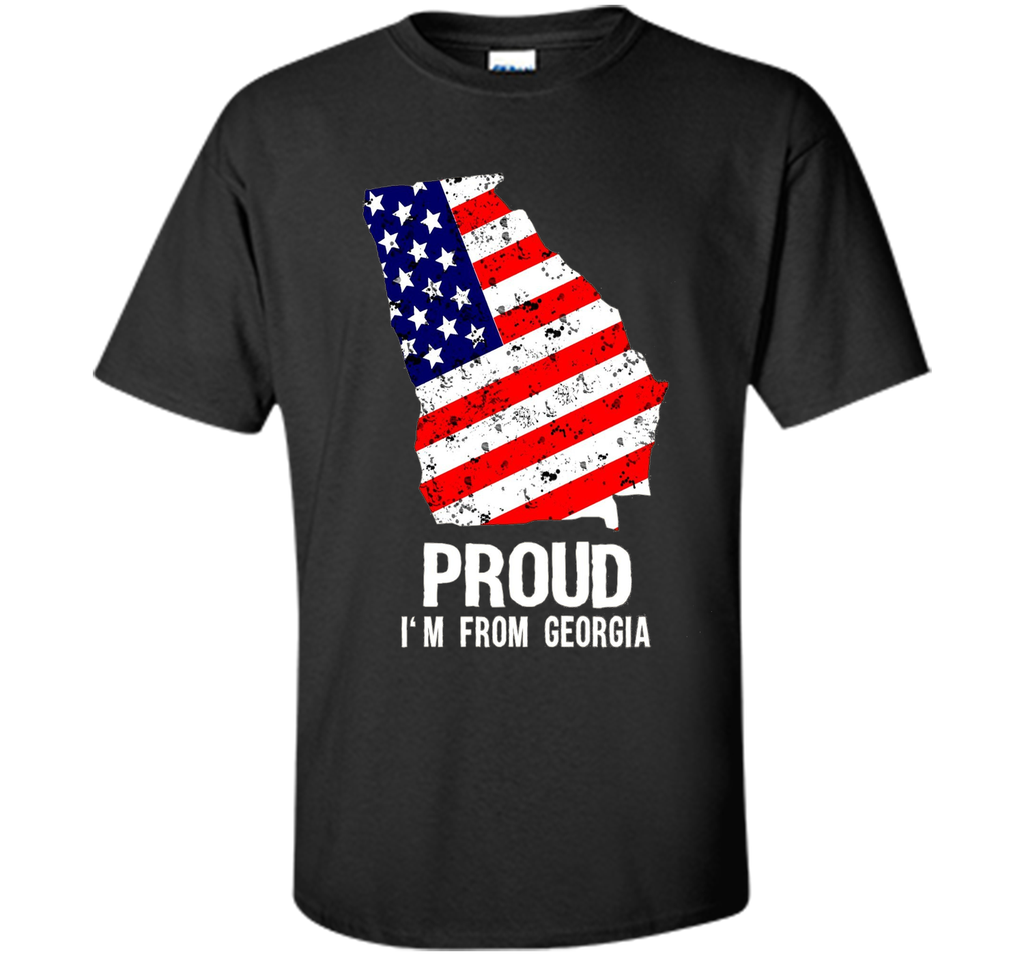 Proud of Georgia  -US flag Independence day Tshirt