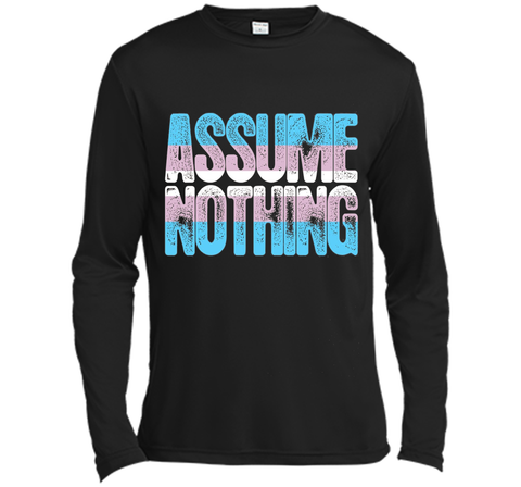 Assume Nothing Transgender Pride T-Shirt cool shirt