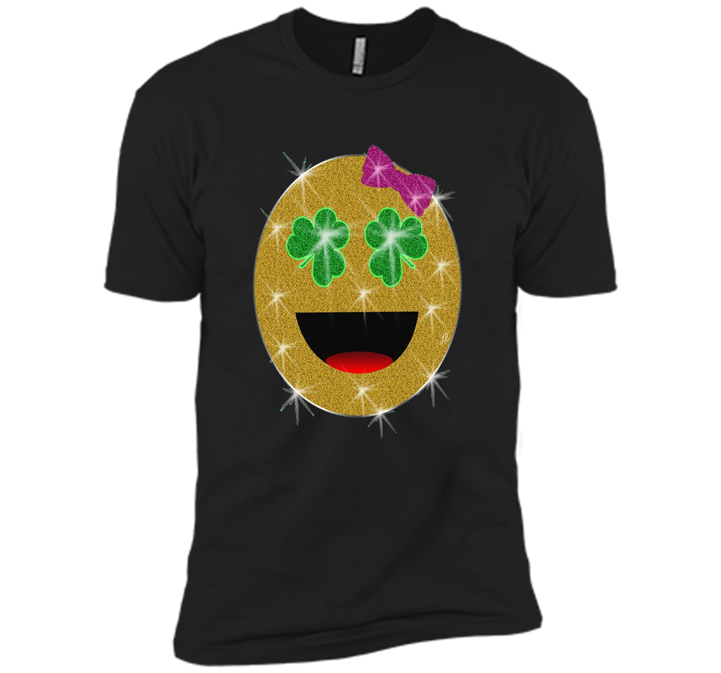 St. Patrick's Day Emoji T-Shirt for Girls and Women