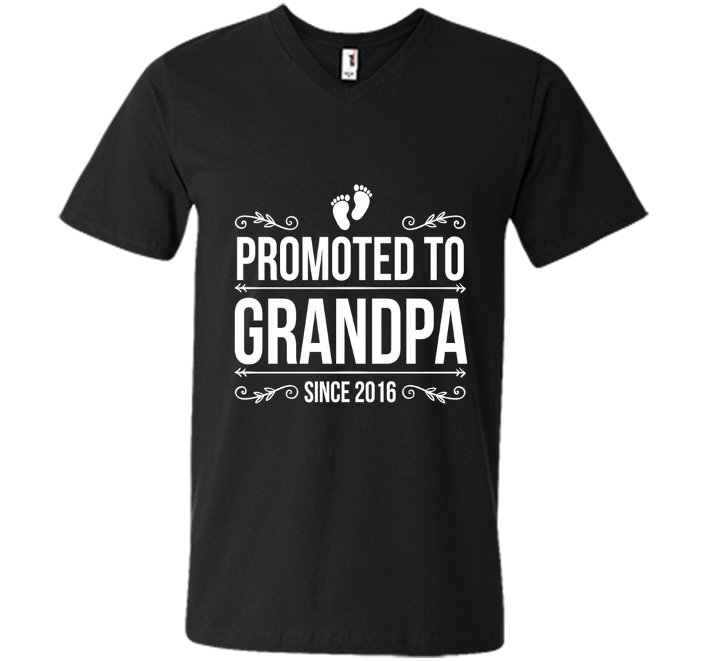 Mens Promoted to Grandpa since 2016 Father's Day T-shirts 2017