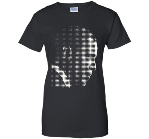 Barack Obama white dot newspaper print T-shirt