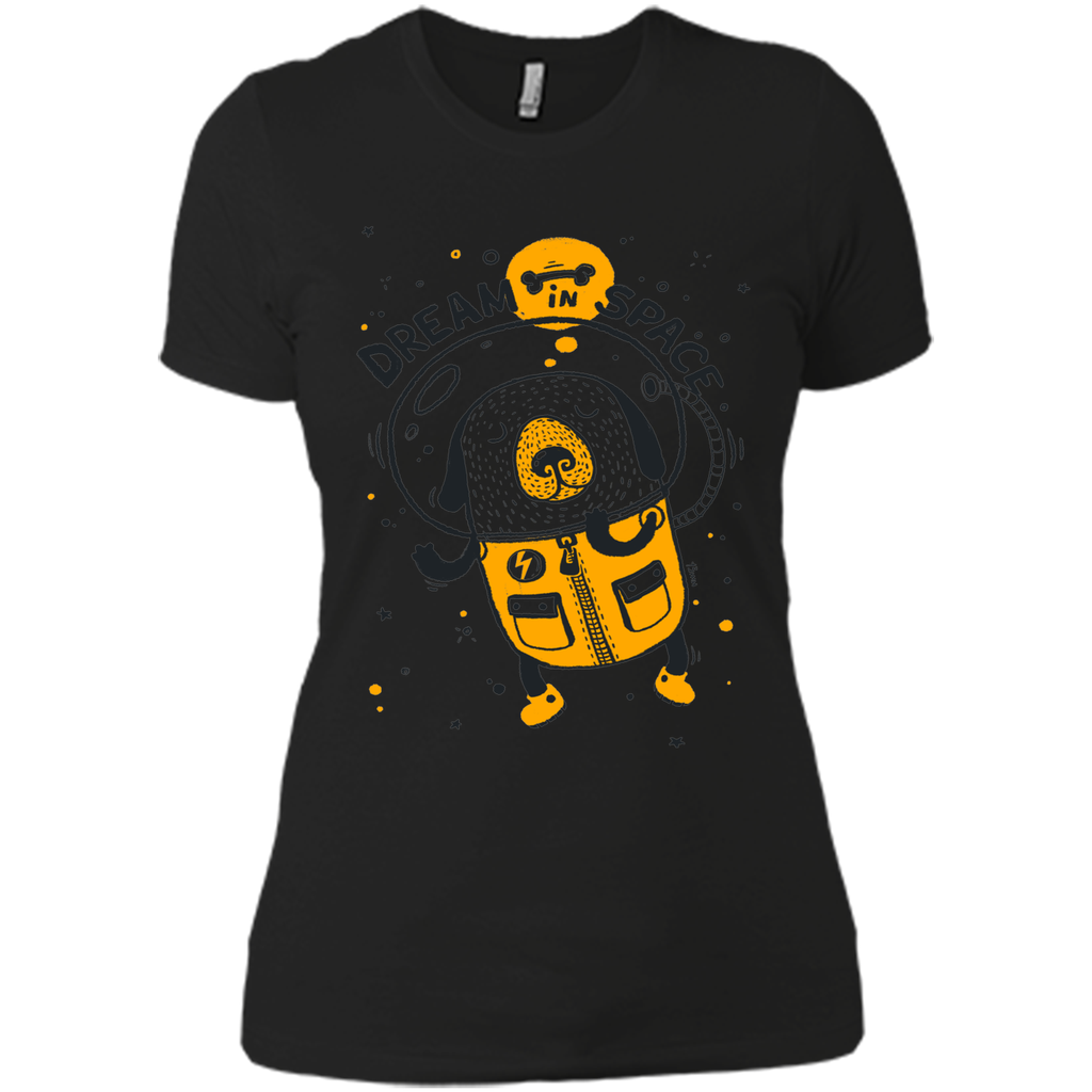 Dream in space cartoon graphic T-Shirt