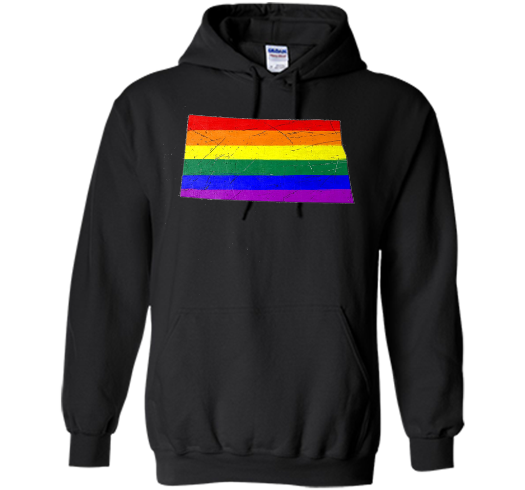 North Dakota Gay Pride Flag T-Shirt