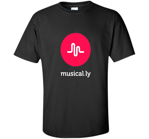 'musical.ly' T-Shirt (Black - Fitted Cut)