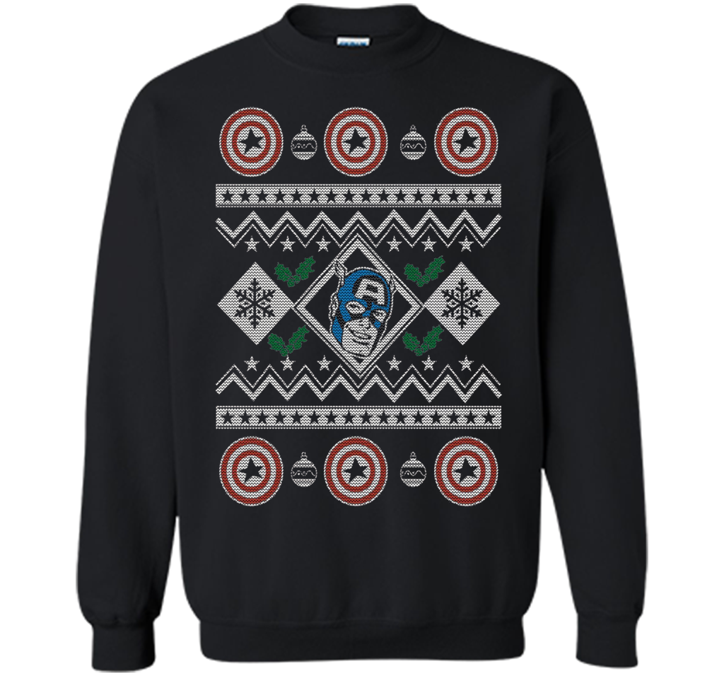 Captain America Christmas Sweater Graphic T-Shirt