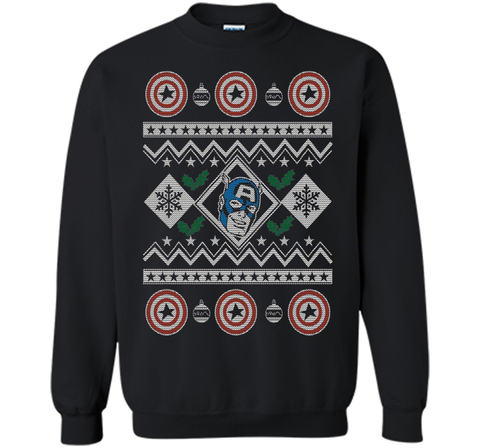Captain America Christmas Sweater Graphic T-Shirt