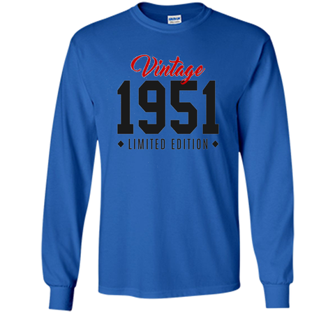 65th Birthday Gift T-Shirt Vintage 1951 Limited Edition Red