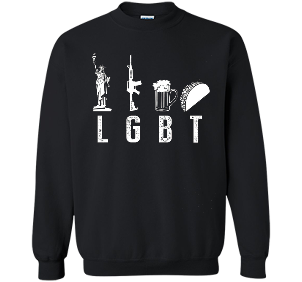 Liberty Gun Beer Funny T-shirt America - LGBT
