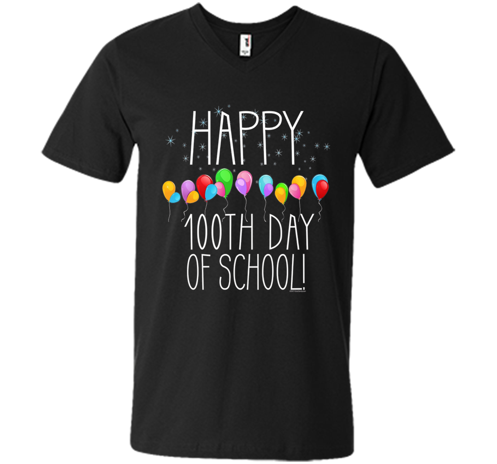Happy 100th Day of School Party Balloons Teacher T-Shirt