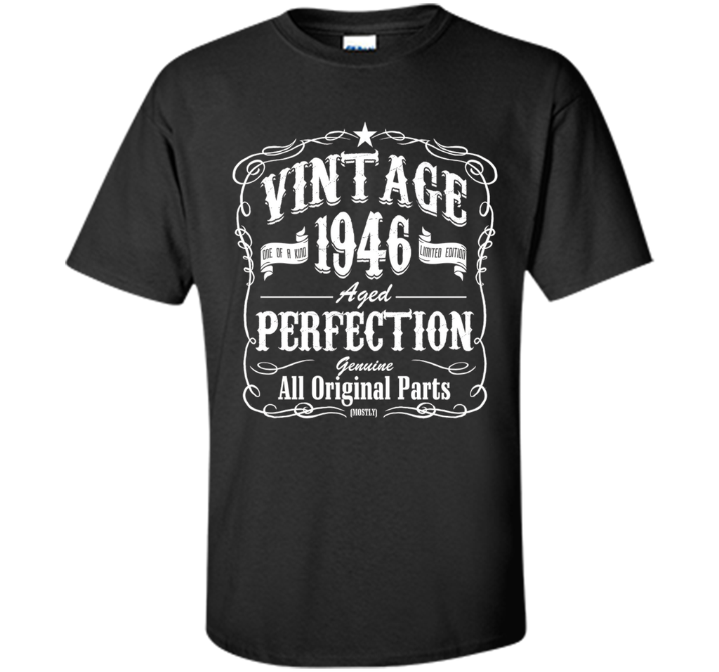 Funny Tshirt for Guy - Vintage 1946 - Birthday Gift T shirt